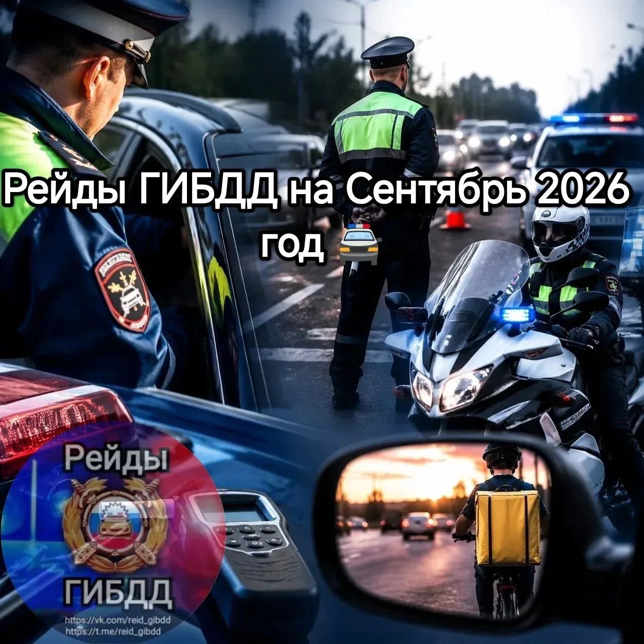 Рейды ГАИ на сентябрь 2026 год 🚔