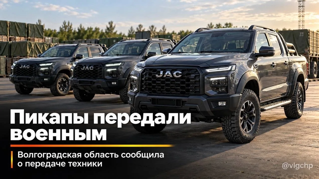 Регион передал военным партию пикапов JAC T9 повышенной проходимости.