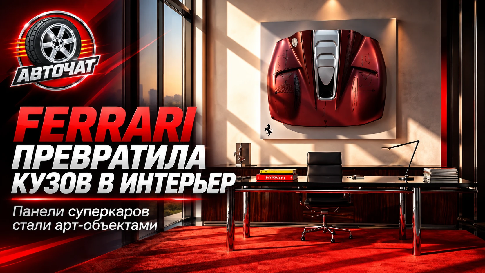 Ferrari превратила кузовные панели своих суперкаров в предметы интерьера