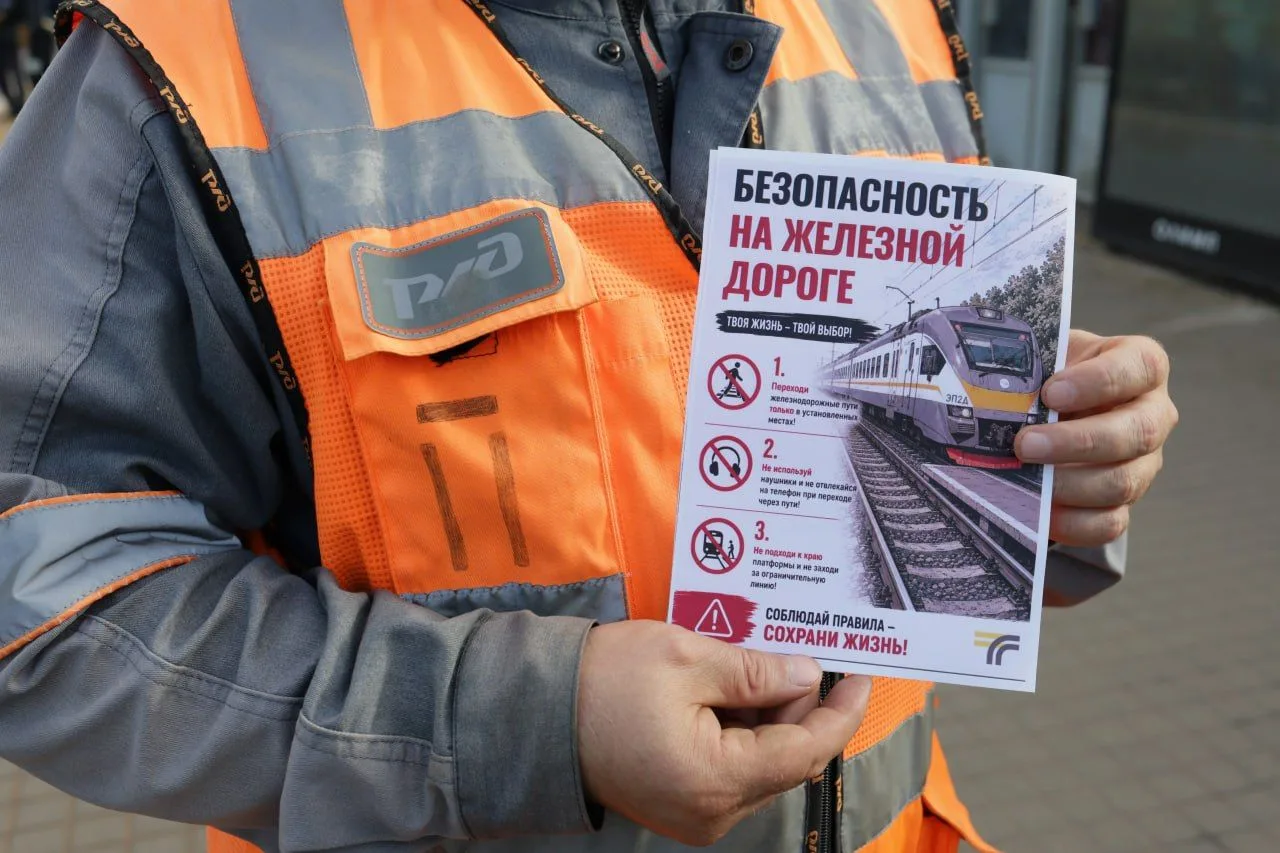 Поезда не умеют тормозить мгновенно. На станции Домодедово прошла акция «Сохрани себе ж...