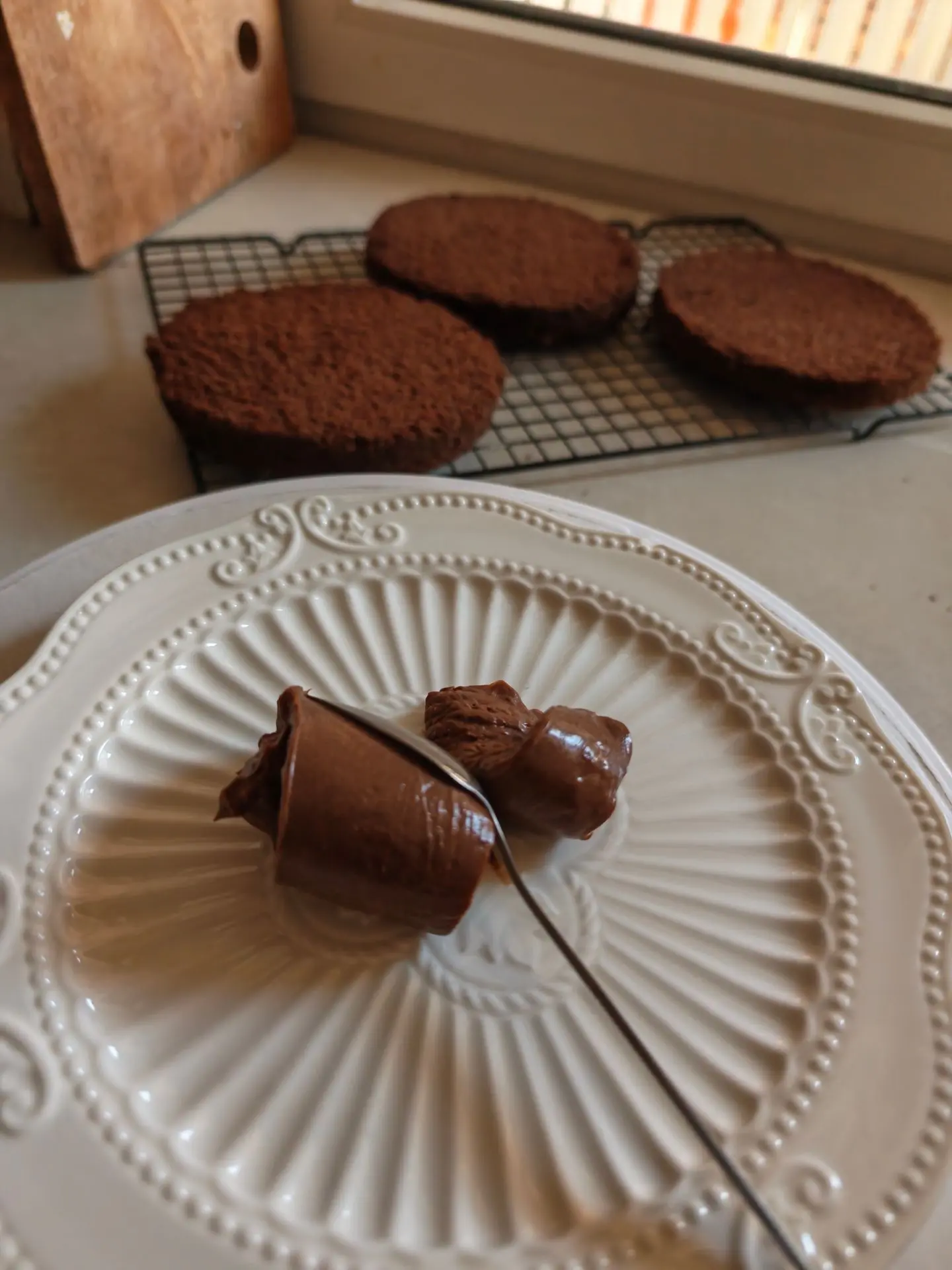 Бисквит шоколадный+крем шоколадный 🍫