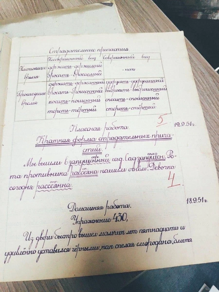 Забытое искусство каллиграфии: как писали школьники в 1951 год.

При Сталине в советской школе  удел