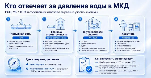 💧 Давление воды в МКД: кто за что отвечает?