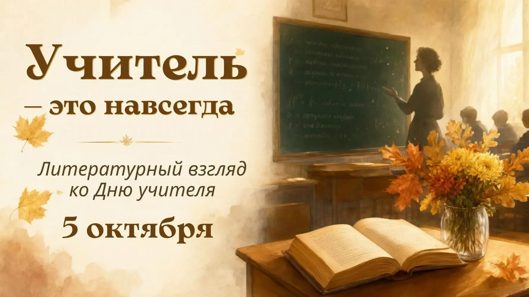 📚 «Учитель — это навсегда»: литературный взгляд ко Дню учителя