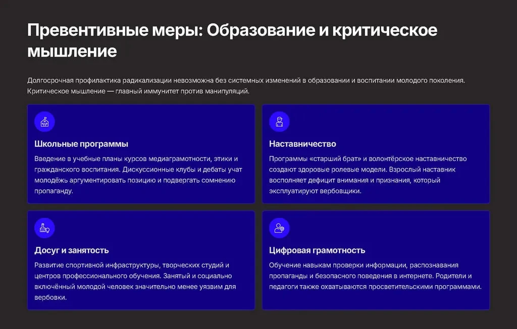 📌Профилактика распространения террористических идей в молодежной среде: что нужно знать каждому Совр