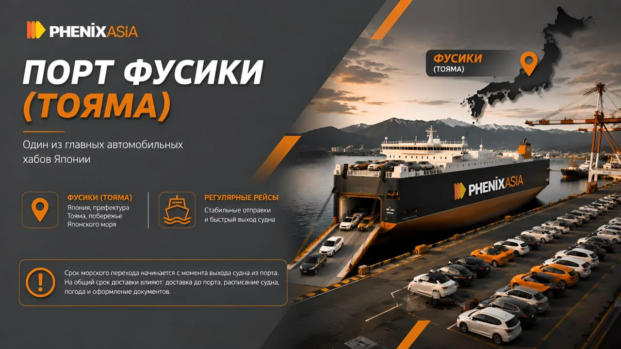 ⏩️ ПОРТ ФУСИКИ: 467 МОРСКИХ МИЛЬ ДО ВЛАДИВОСТОКА 
Фусики (Тояма) — один из самых известных портов на