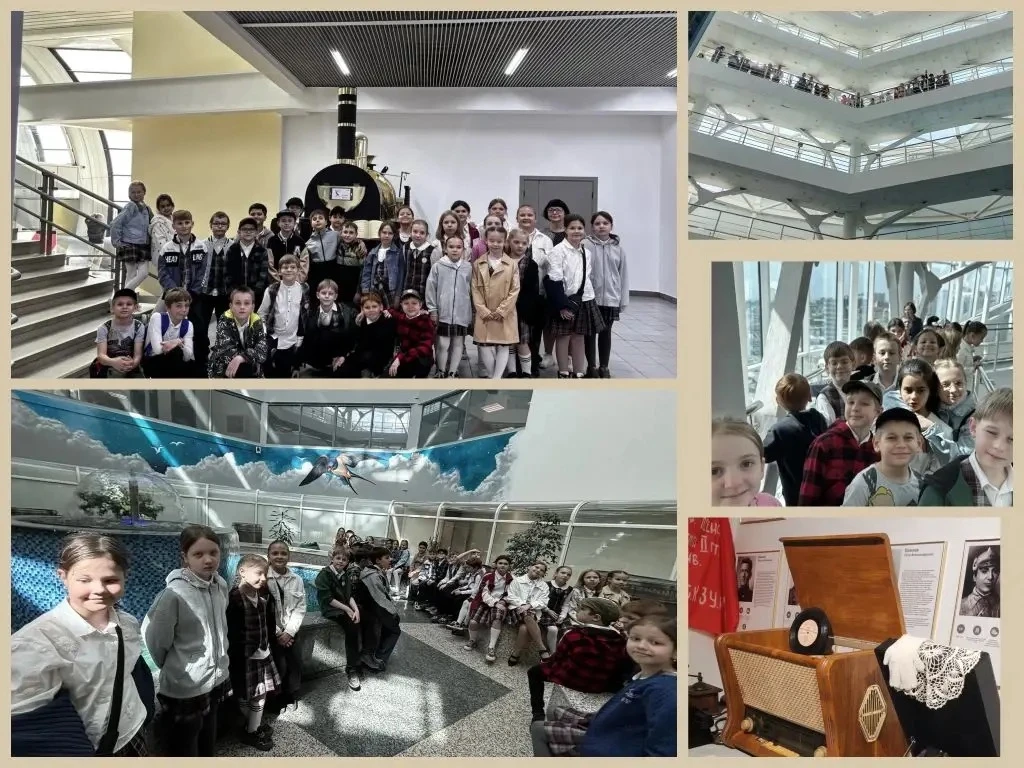 🚂 Путешествие в мир железнодорожных профессий!  Сегодня ученики 3 «Б» и 4 «В» классов отправились в 