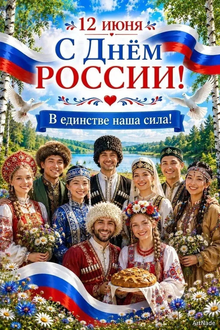 12 июня – День России! 🇷🇺

Это день, когда мы с особой гордостью говорим о любви к Родине, её вели