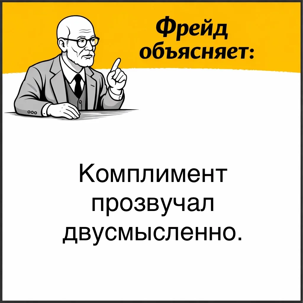 Человек пытался сделать комплимент, но фраза прозвучала двусмысленно и могла быть воспринята как лёг