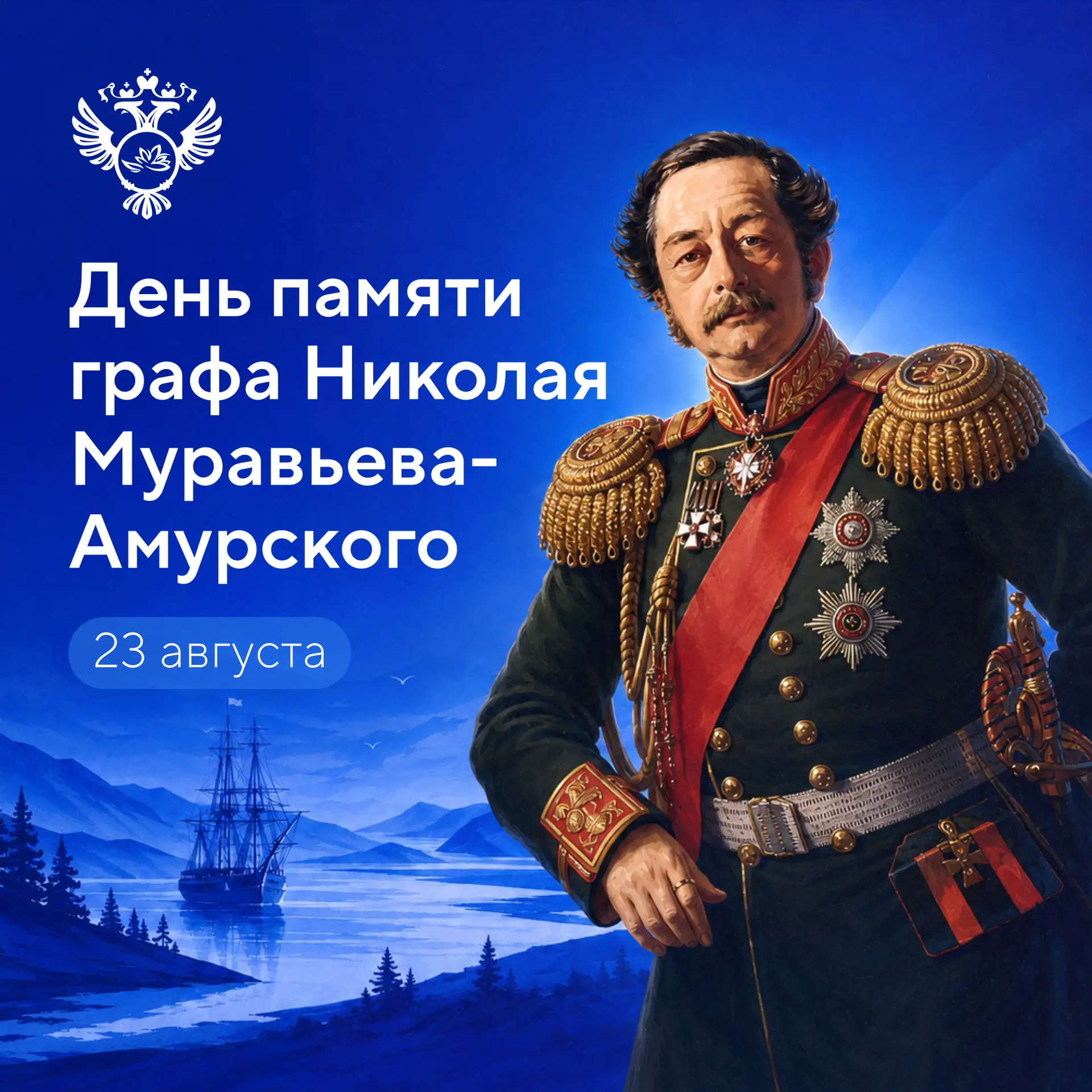 23 августа Дальний Восток отмечает день памяти графа Николая Николаевича Муравьева-Амур...