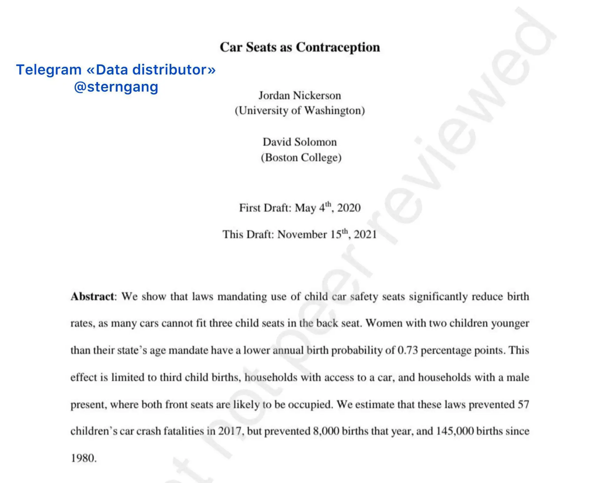 В США законы об обязательном использовании детских автокресел спасают 57 жизней в год ценой 8 тысяч 