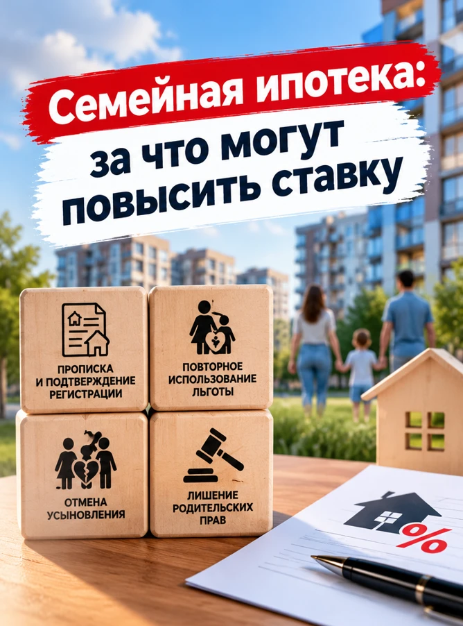 Семейная ипотека: можно получить льготу, а потом её потерять