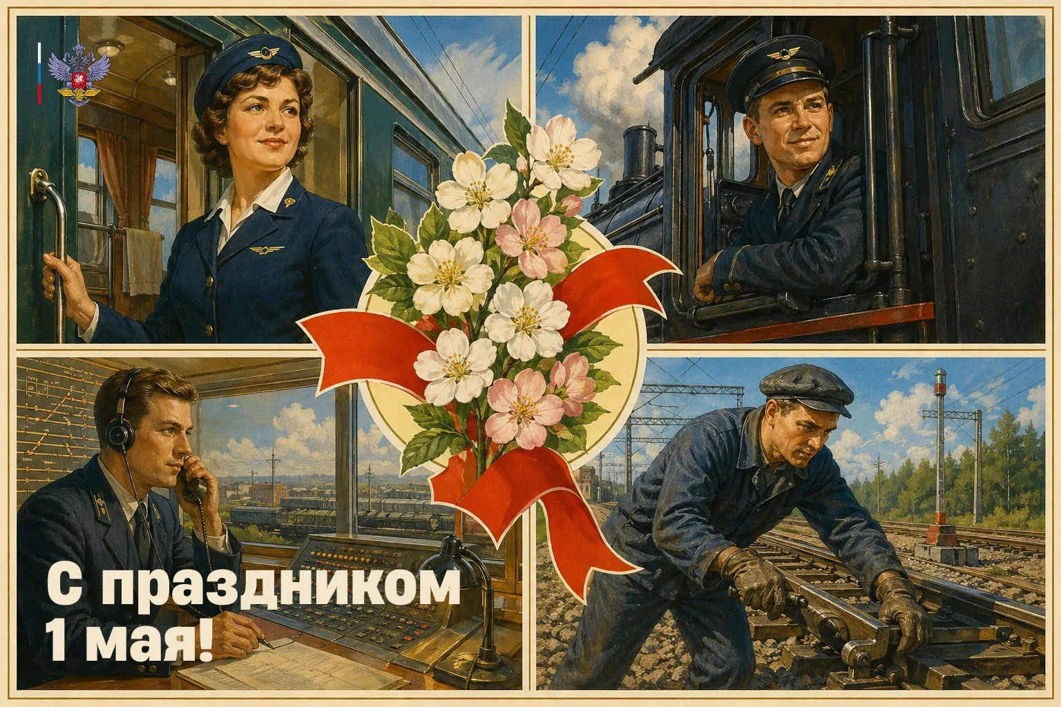 💐С праздником весны и труда!  🚂Железнодорожная отрасль — это тысячи людей и десятки профессий, кажда