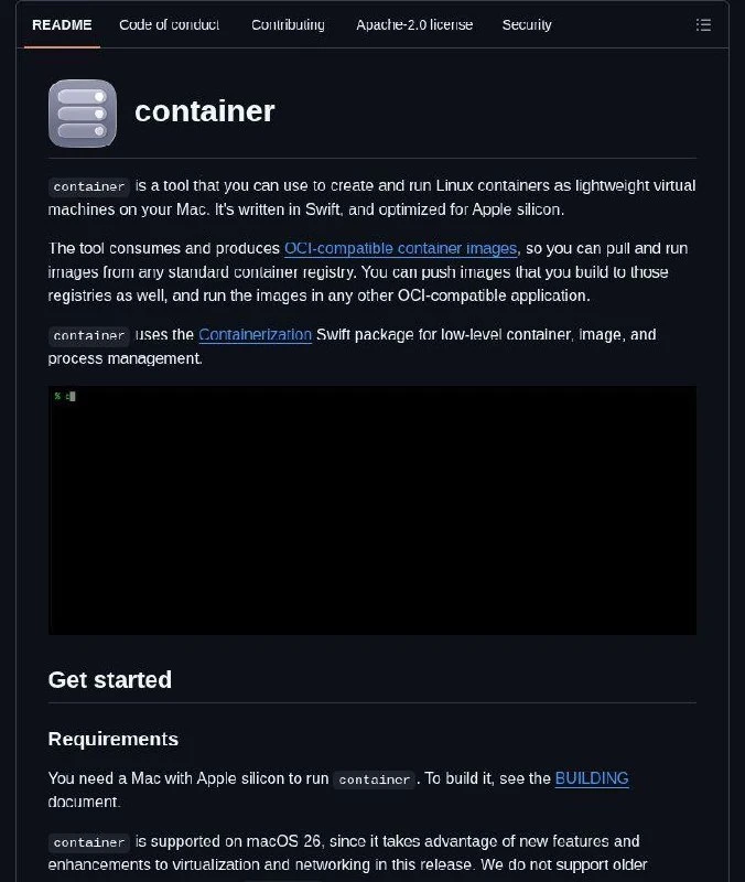 Docker Desktop на Mac долго критиковали за свою неэкономность. Теперь Apple представила свой инструм