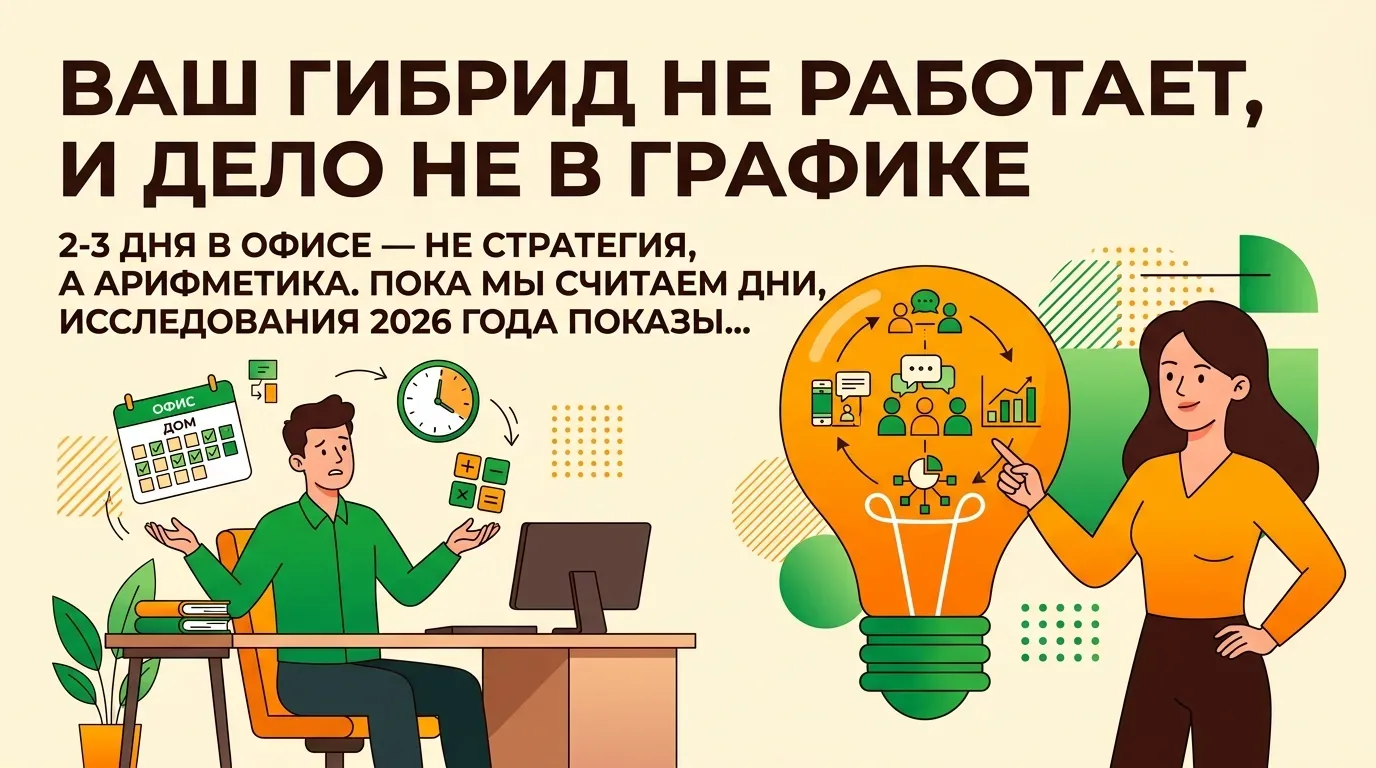 🏢 Ваш гибрид не работает, и дело не в графике

💬 «Подождите, а кто вообще отвечает за это?»

Стран