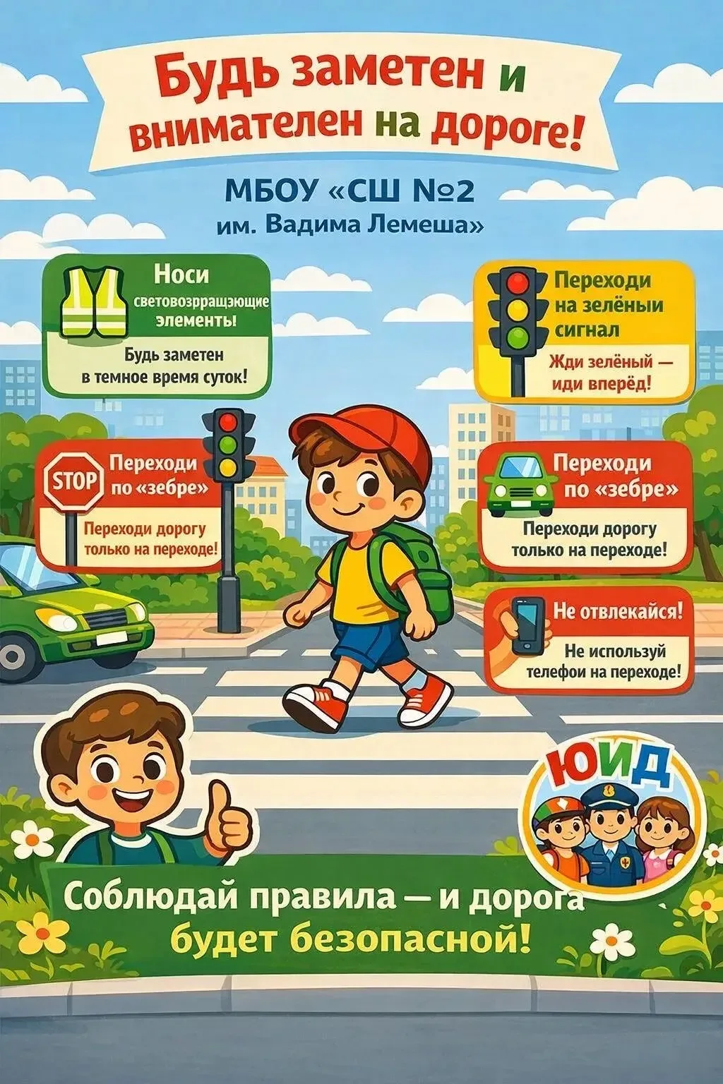 Безопасные каникулы: напоминаем о правилах дорожного движения!🚦  Дорогие ребята и родители!  Мы забо