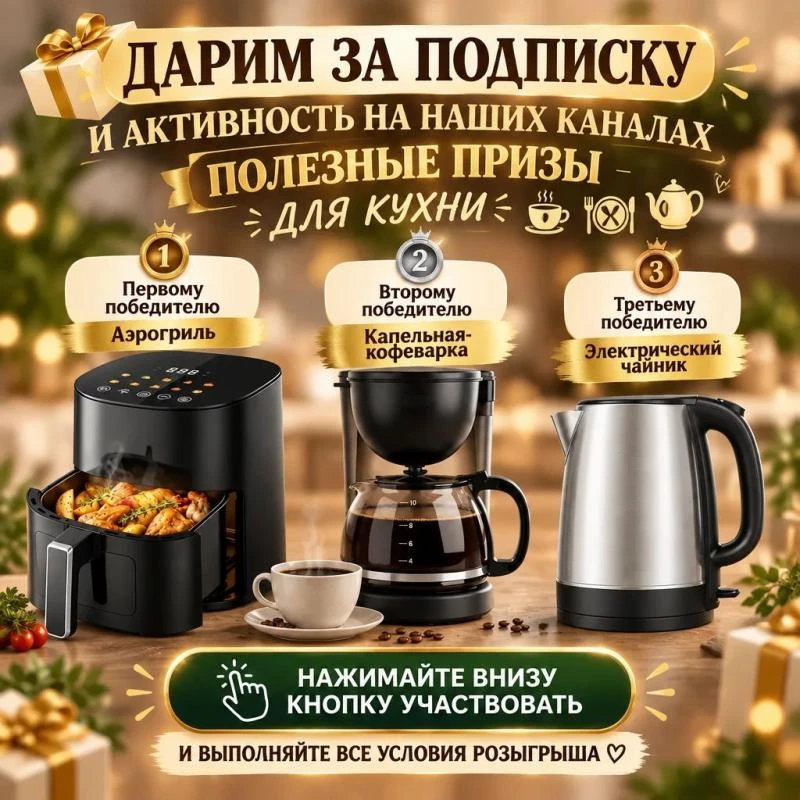 ☕️ Обновляем кухню: разыгрываем три главных гаджета!