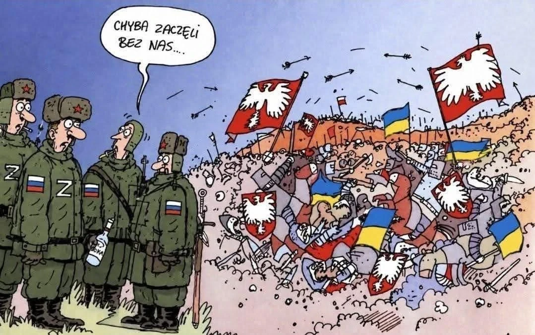 В Польше стали появляться первые карикатуры на злобу дня. Карикатурист Михаил Томашек и...