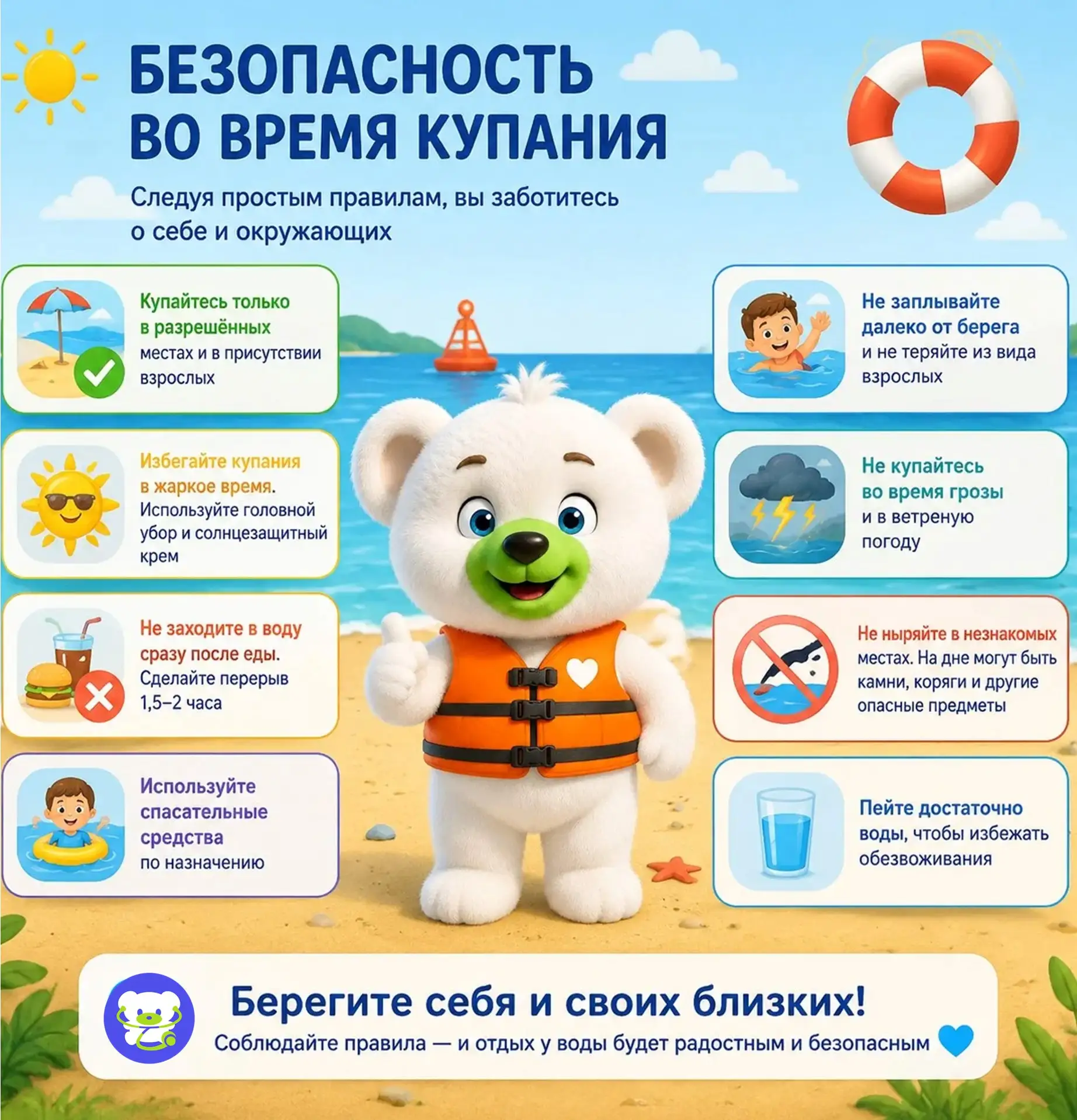 Лето — время отдыха у водоёмов. Но именно в этот период возрастает риск несчастных случаев с детьми.