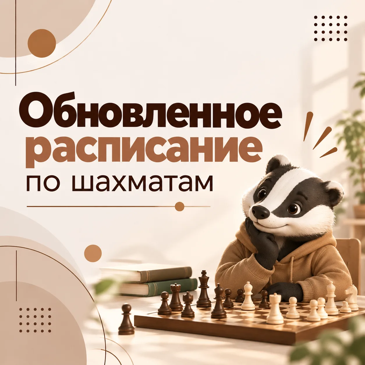 ♟ ОБНОВЛЁННОЕ РАСПИСАНИЕ ПО ШАХМАТАМ