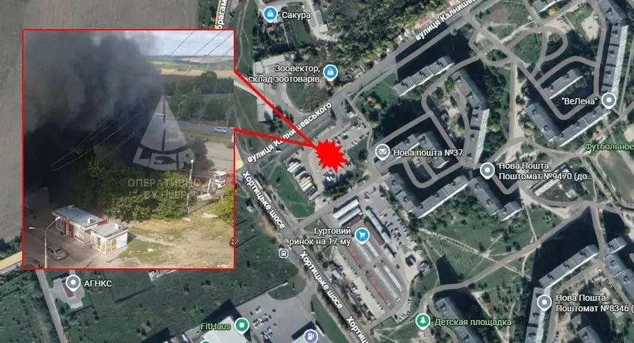 ВС РФ поразили стоянку грузовиков в Запорожье. Транспорт использовался для перевозки во...