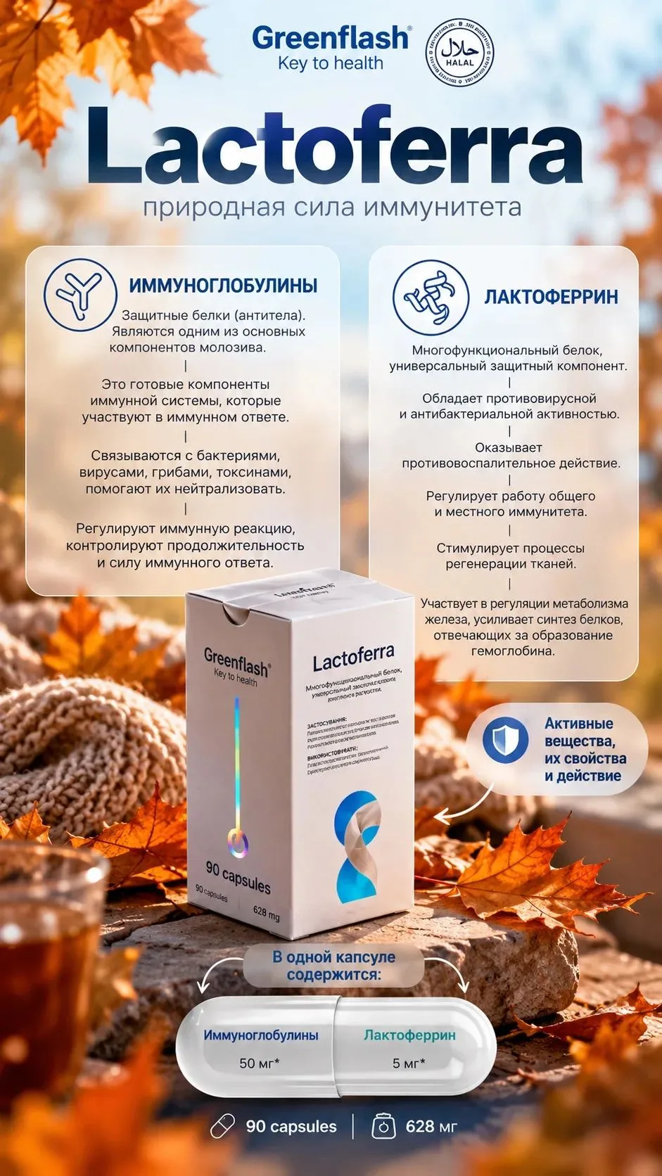 То есть, смотрите, Лактоферра - это история поддержки иммунитета и восстановления орган...