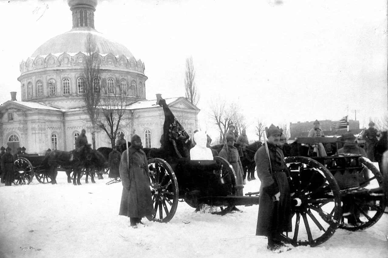 Пролетарское отпевание бюста Ленина в день похорон вождя, Таганрог, 1924 год.