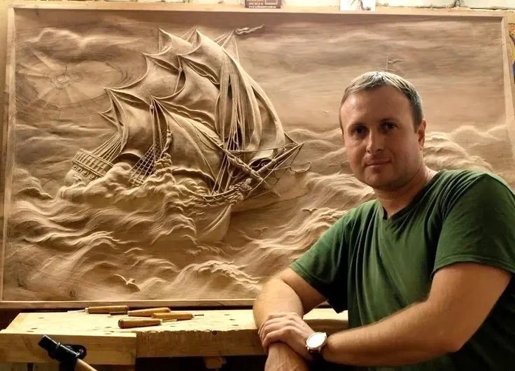 Когда дерево говорит на языке волн. Делал с душой. ⛵️