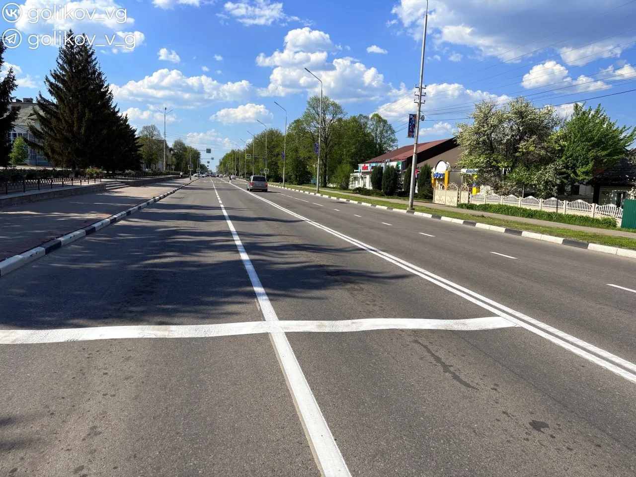 В Губкине обновляют дорожную разметку 🛣  Глава окружной администрации Василий Голиков сообщил, что в