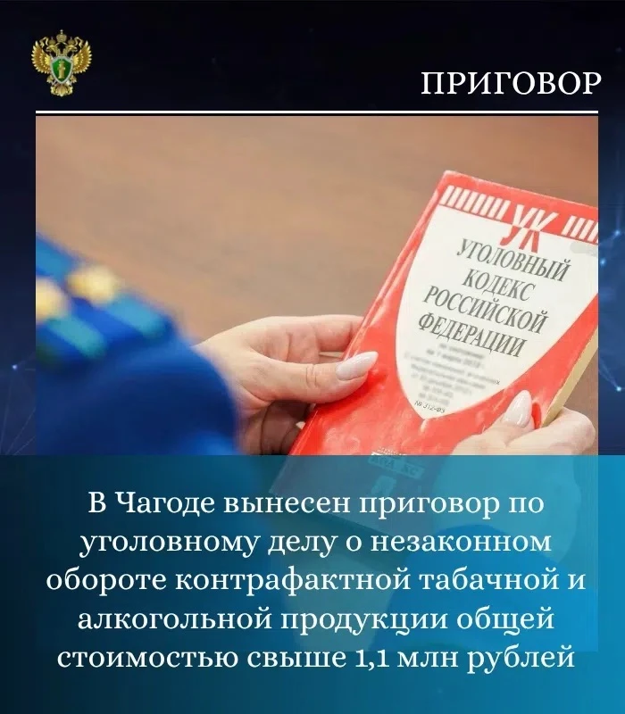 📌 Прокуратурой Чагодощенского района поддержано государственное обвинение по уголовном...