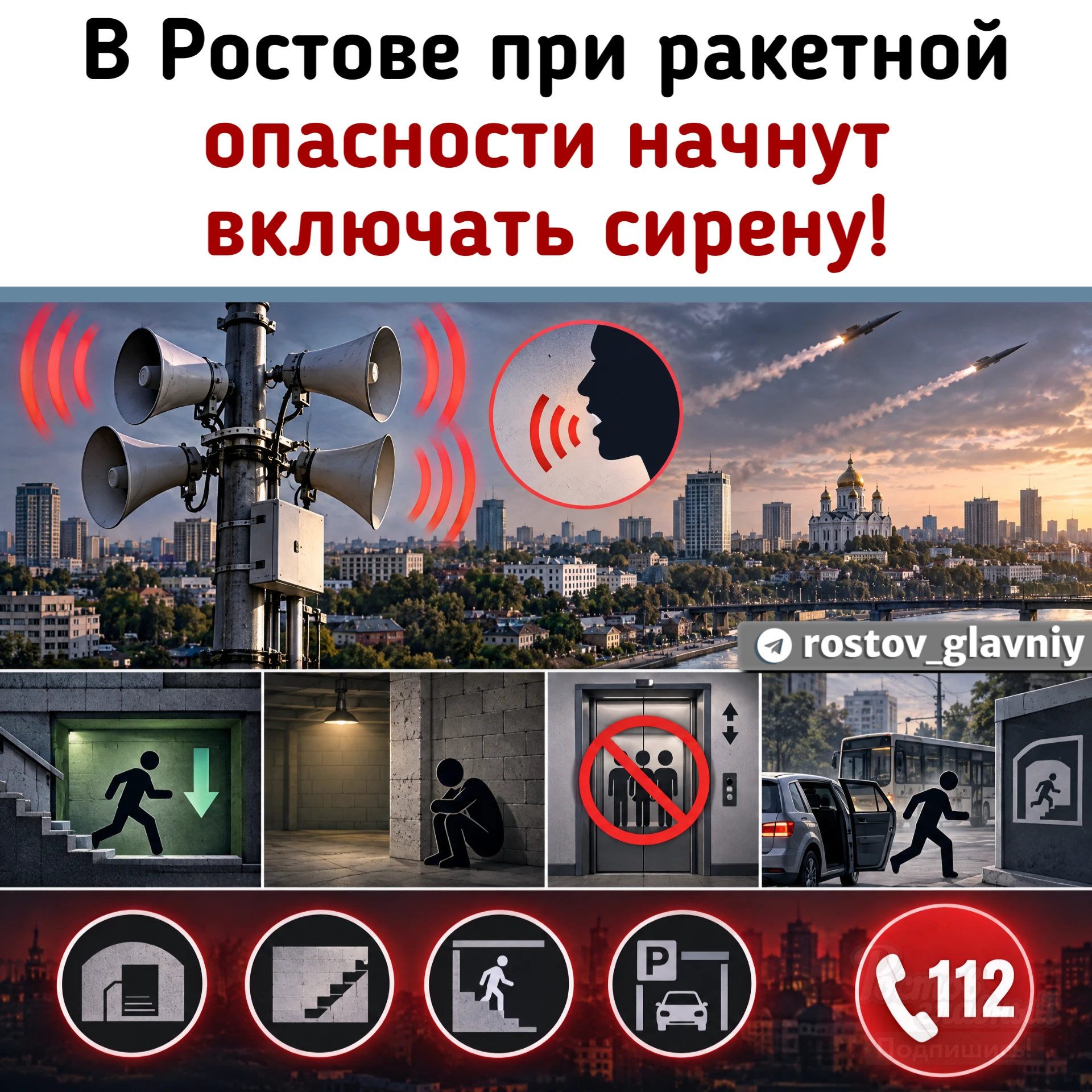 🚨 С 8 октября в Ростове при ракетной опасности начнут включать сирены и… — публикация канала «РОСТОВ ГЛАВНЫЙ - НОВОСТИ РОСТОВА-НА-ДОНУ - ЭТО РАДАР РОСТОВА»