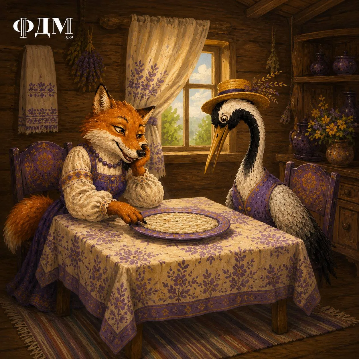Есть сказки, которые знакомы каждому с детства. «Лиса и журавль» — одна из них.