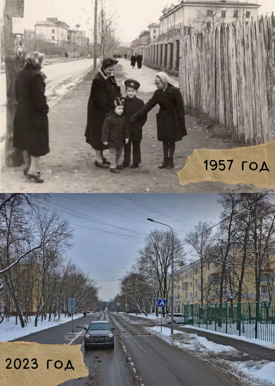Эти фотографии сделаны с разницей в 66 лет 📸
