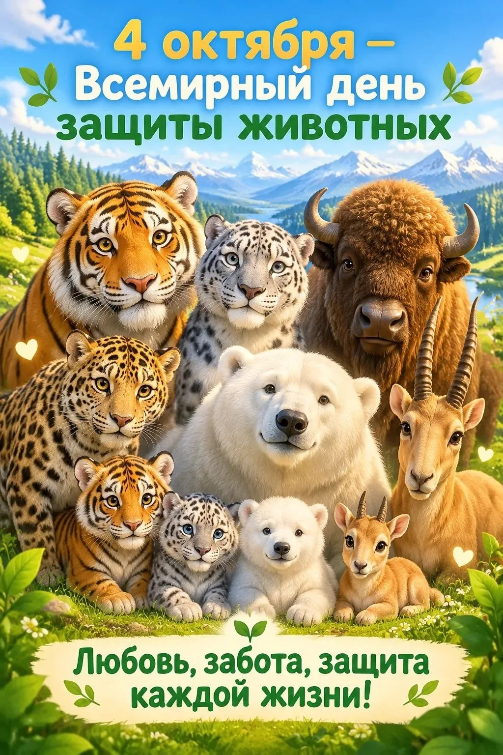 4 октября — С Всемирным днём защиты животных! 🐾