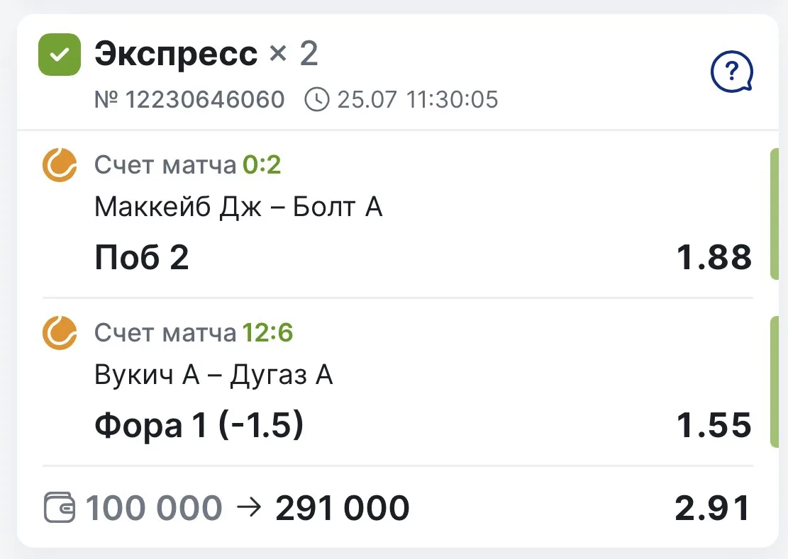 ПОБЕДА ПО ДВОЙНИКУ С АНОНСА С КФ 2.91✅✅✅
