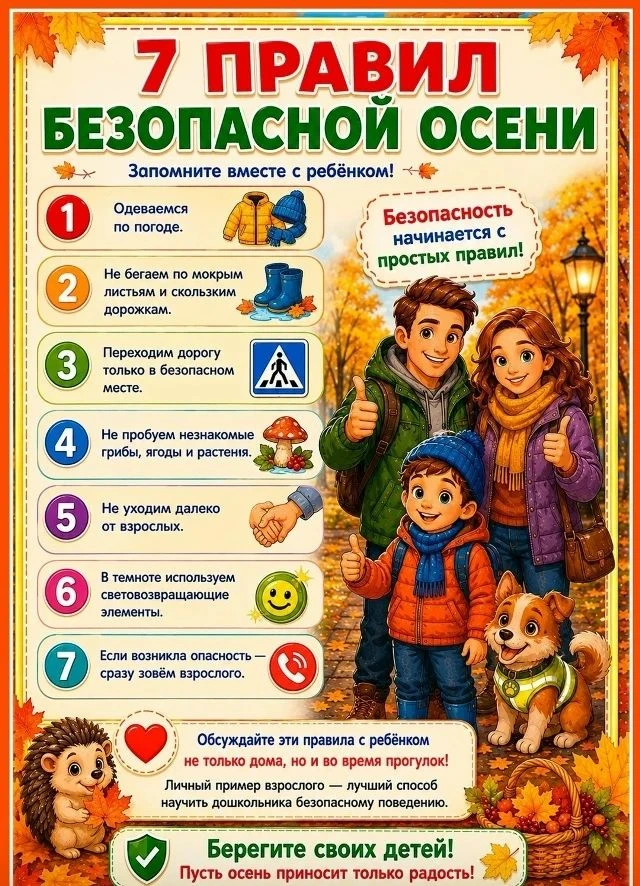 В группе 5 "Пчелки" прошло занятие: «Безопасная осень» — не только правила, но и творче...