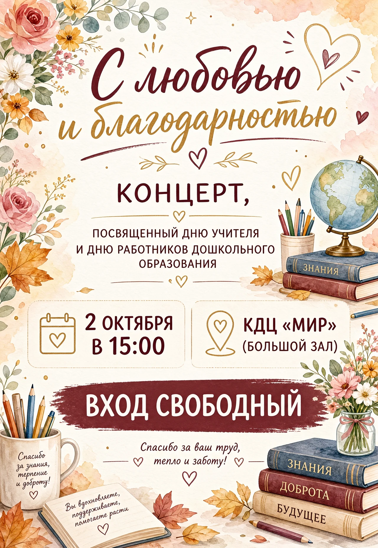 🎉 «С ЛЮБОВЬЮ И БЛАГОДАРНОСТЬЮ» 🎉