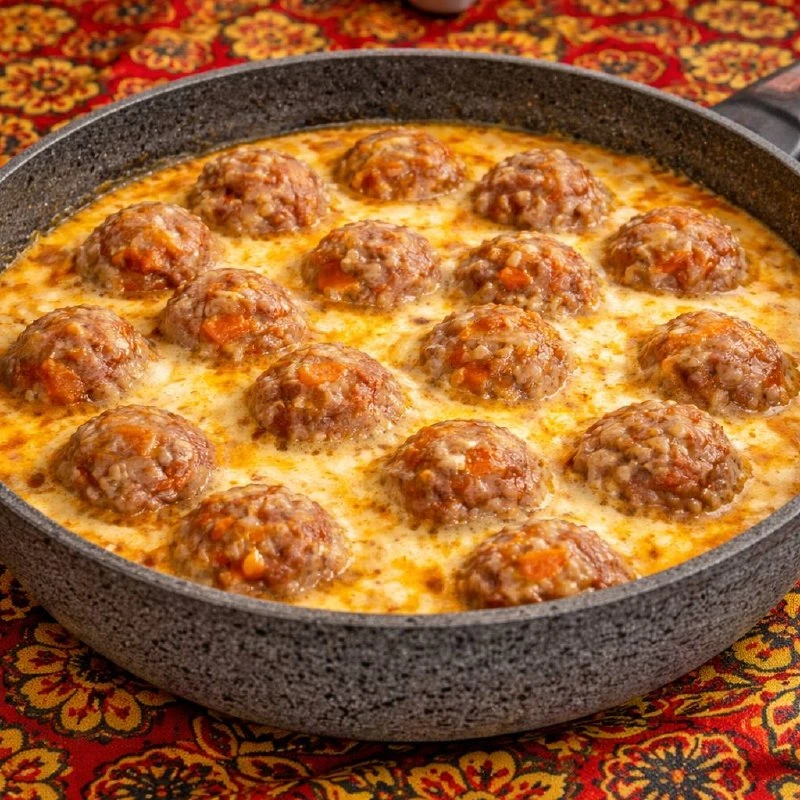 НЕЖНОЕ МЯСО И КРУПА ВНУТРИ — ИДЕАЛЬНОЕ СОЧЕТАНИЕ! СОУС НА ОСНОВЕ СЛИВОК ПРИДАЁТ ТЕФТЕЛЯМ БЛАГОРОДНЫЙ