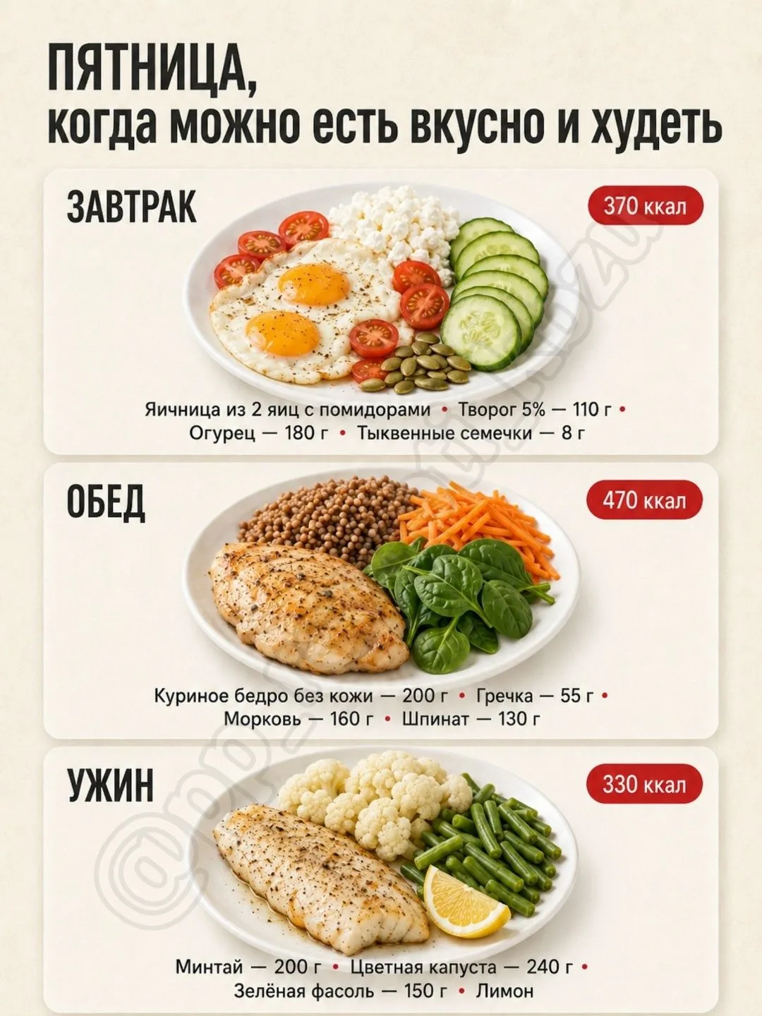 Новый рацион для недели стройности. Нам остались выходные))