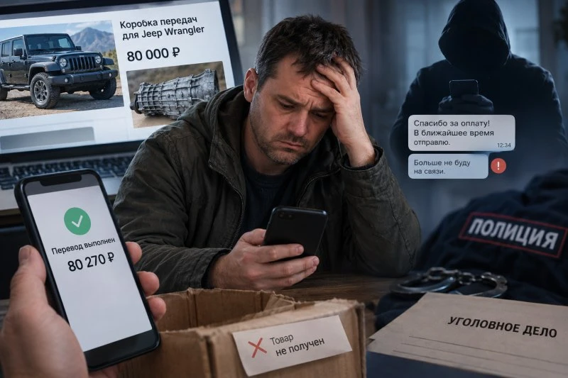 📌  Камчатский автомобилист лишился 80 тысяч при покупке коробки передач у мошенника