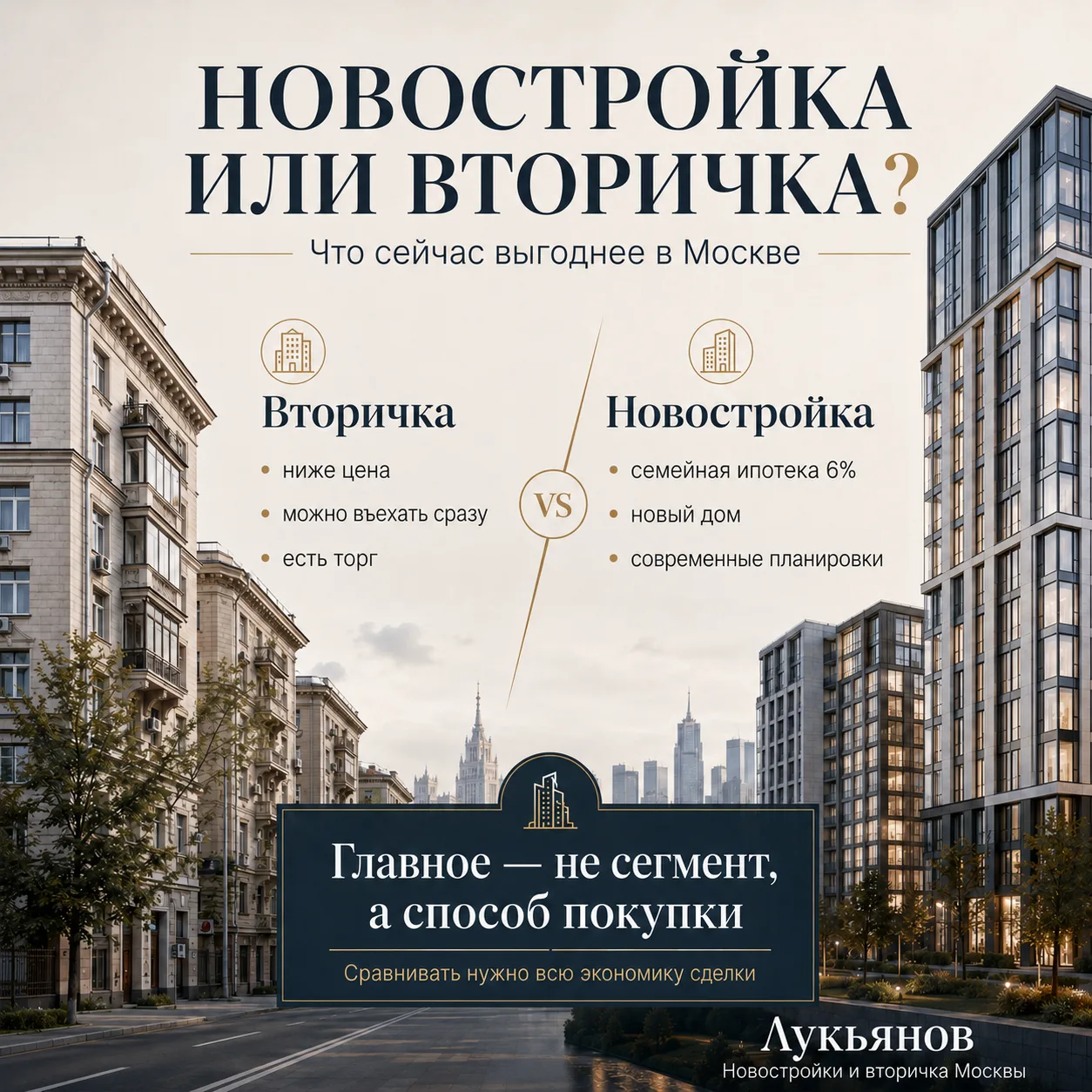 🏙 Новостройка или вторичка: где сейчас больше смысла?