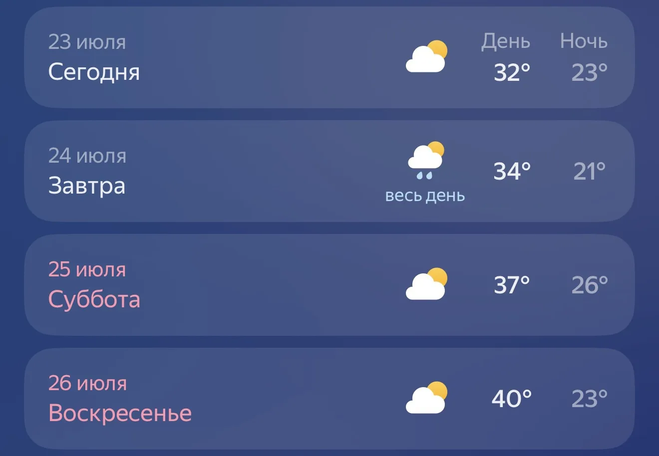 Наша погода на ближайшие дни. +40…..