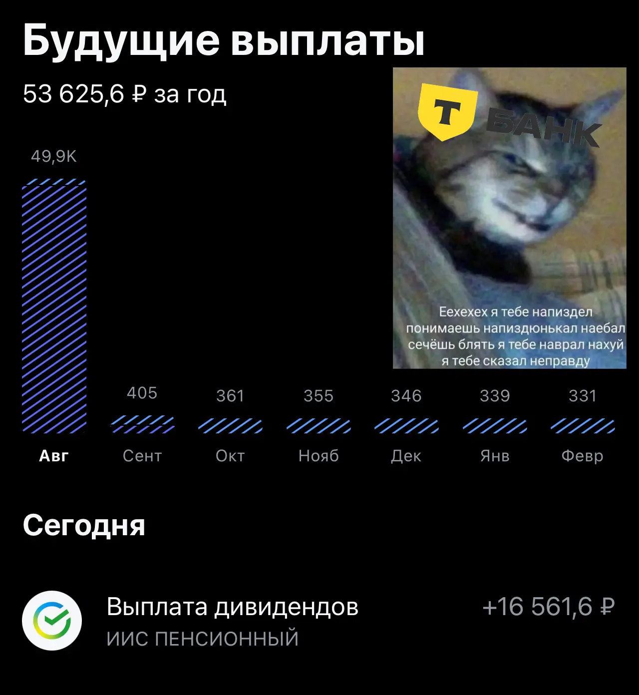 Коротко про обещанные дивы от СБЕРА сегодня в приложении Тинька...