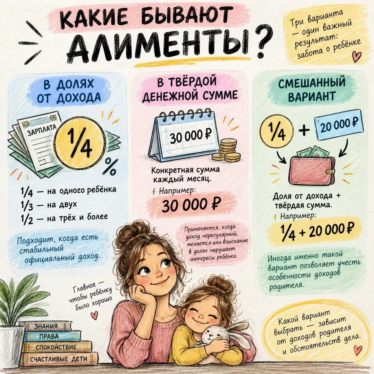 Какие бывают алименты?