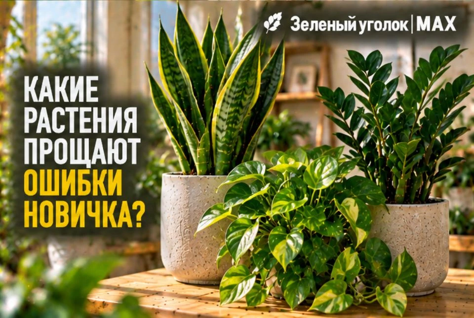 🪴 КАКИЕ РАСТЕНИЯ ПРОЩАЮТ ОШИБКИ НОВИЧКА?