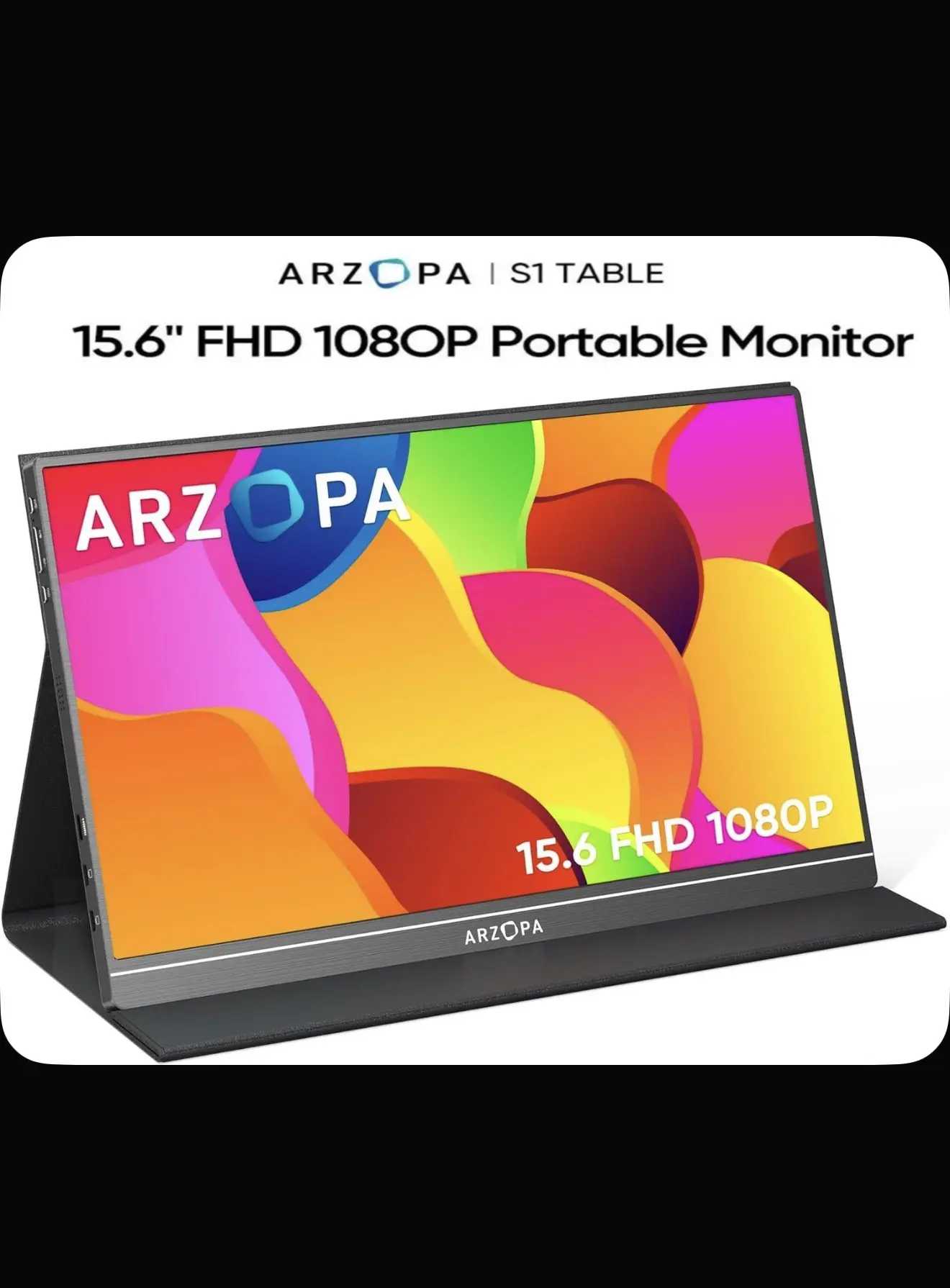 ARZOPA 15.6" Монитор  портативный S1 Table 1920x1080 FHD IPS 60Hz (S1), IPS, 1920x1080 Full HD, 60 Г