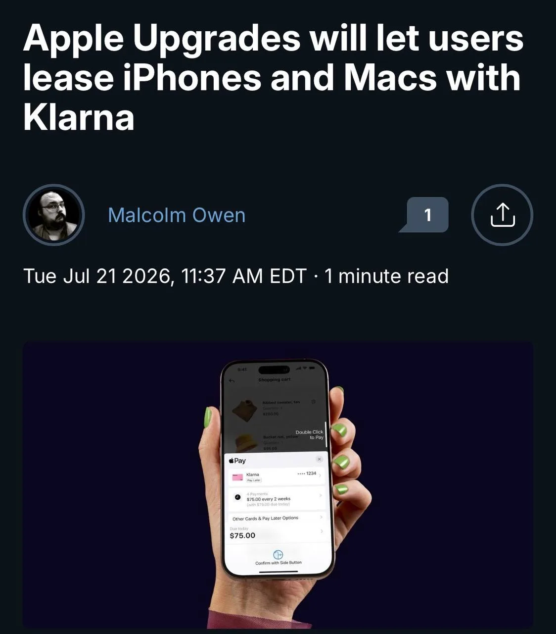 🍎 Apple запускает программу лизинга гаджетов Apple Upgrade