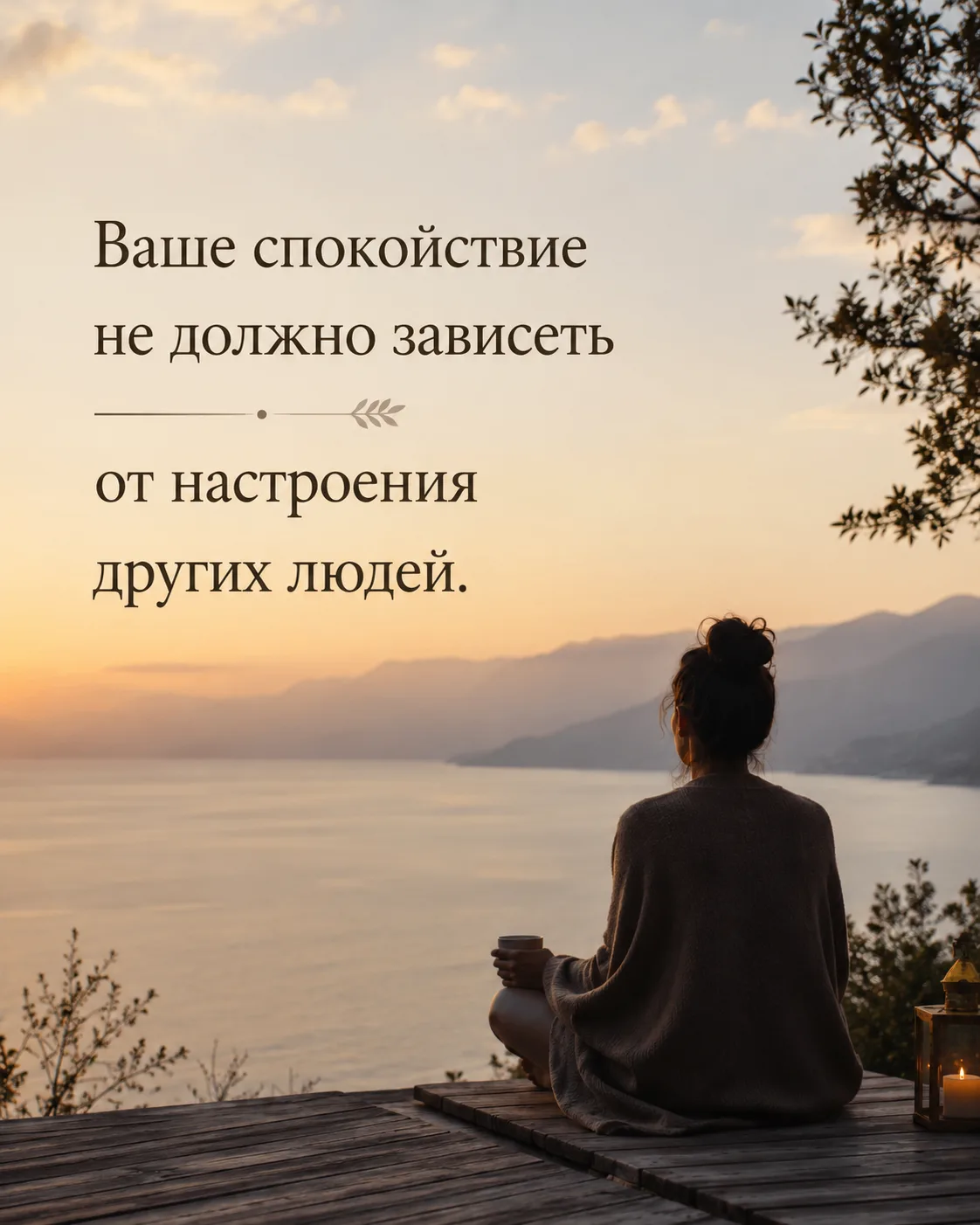 Ваше спокойствие
не должно зависеть
от настроения
других людей.

❤ Психология отношений