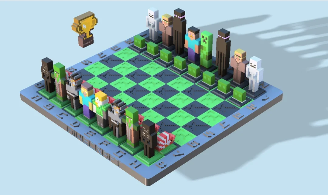 Полностью открытый исходный код шахматной игры в Minecraft (разработанной студентом)