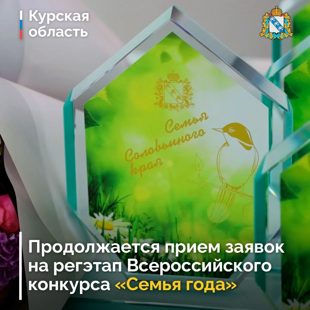 ❤️В Курской области продолжается прием заявок на региональный этап Всероссийского конкурса «Семья го